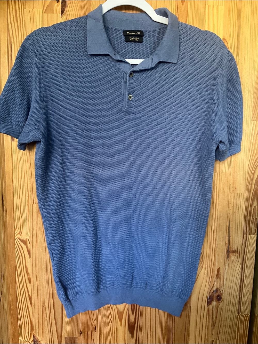 Massimo Dutti Light Blue Knit Polo (size S)